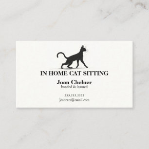 Cat Sitting Cat Services Visitekaartje