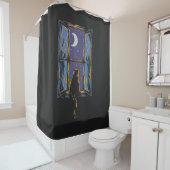 Cat Sitting in Window Shower Curtain Douchegordijn (In situ)