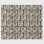 Cat Sitting On a Farmhouse Porch Step Cadeaupapier (Vlak)