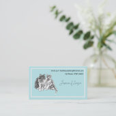 Cat Sitting Service Zwart-witte katten Visitekaartje (Staand voorkant)