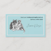 Cat Sitting Service Zwart-witte katten Visitekaartje (Voorkant)