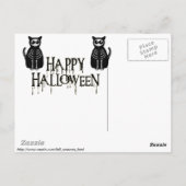 Cat Skeleton Cat Skeleton Cute Halloween Cartoon Briefkaart (Achterkant)