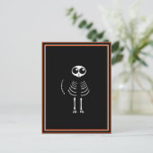 Cat Skeleton Cat Skeleton Cute Halloween Cartoon Briefkaart (Staand voorkant)
