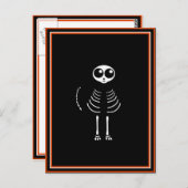 Cat Skeleton Cat Skeleton Cute Halloween Cartoon Briefkaart (Voorkant / Achterkant)