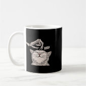 Cat Skeleton Hand Boop Halloween Pet Vrouwen Meisj Koffiemok (Links)