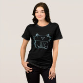 Cat Sketch Tri-Blend Shirt (Voorkant volledig)