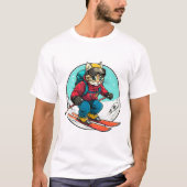 Cat Ski Skier Cat T-shirt (Voorkant)