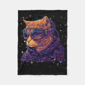 Cat Ski Snowboard Goggles Funny Skiing Snowboardin Fleece Deken (Voorkant)