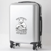 Cat Skull Halloween gemakkelijk afgeleid grappig b Sticker (Koffer)
