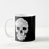 Cat Skull Kat Skeleton Halloween Gothic Punk Emo G Koffiemok (Links)
