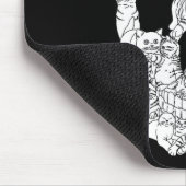 Cat Skull Kat Skeleton Halloween Gothic Punk Emo G Muismat (Hoek)