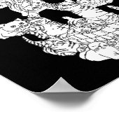 Cat Skull Kat Skeleton Halloween Gothic Punk Emo G Poster (Hoek)