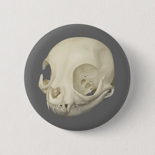 Cat Skull Ronde Button 5,7 Cm (Voorkant)
