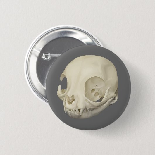 Cat Skull Ronde Button 5,7 Cm (Voorkant /achterkant)