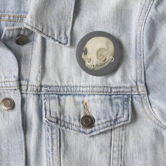 Cat Skull Ronde Button 5,7 Cm (In situ)