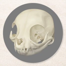Cat Skull Ronde Kartonnen Onderzetter