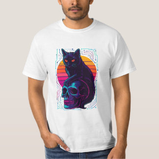 Cat & Skull Shirt – Abstracte Streetwear