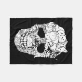 Cat Skull Shirt - Kat Skeleton Halloween Costume Fleece Deken (Voorkant (Horizontaal))