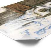 Cat Slaapend op een bed van Claude Monet Foto Afdruk (Hoek)