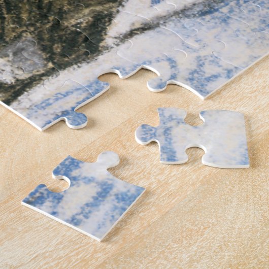 Cat Slaapend op een bed van Claude Monet Legpuzzel (Zijkant)