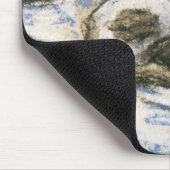 Cat Slaapend op een bed van Claude Monet Muismat (Hoek)