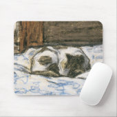 Cat Slaapend op een bed van Claude Monet Muismat (Met muis)