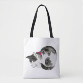 Cat slaapzak tote bag (Voorkant)