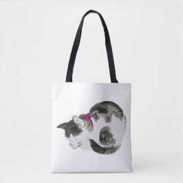Cat slaapzak tote bag