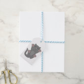 Cat Slaping Cadeaulabel (Met Touw)