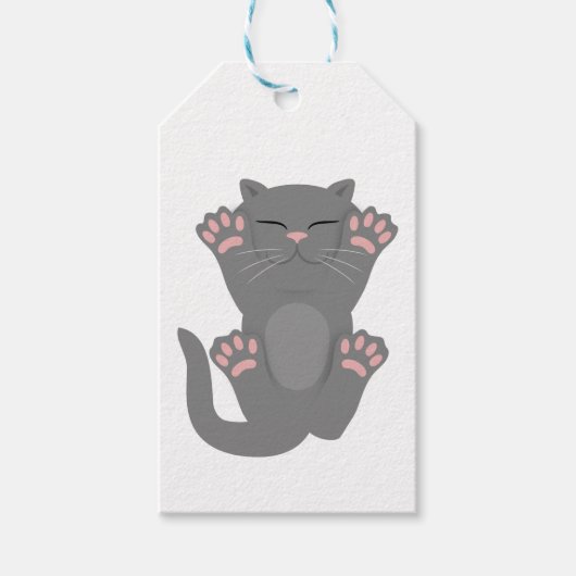 Cat Slaping Cadeaulabel (Voorkant)