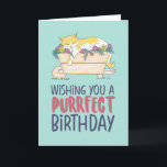 Cat Slaping Funny Cat Lover Purrfect Birthday Kaart<br><div class="desc">Ik wens je een welbewuste verjaardag. Grappig,  grappig en soms sarcastisch verjaardagskaarten voor je familie en vrienden. Haal deze leuke kaart voor je speciale iemand. Bezoek onze winkel voor meer coole verjaardagskaarten.</div>
