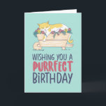 Cat Slaping Funny Cat Lover Purrfect Birthday Kaart<br><div class="desc">Ik wens je een welbewuste verjaardag. Grappig,  grappig en soms sarcastisch verjaardagskaarten voor je familie en vrienden. Haal deze leuke kaart voor je speciale iemand. Bezoek onze winkel voor meer coole verjaardagskaarten.</div>