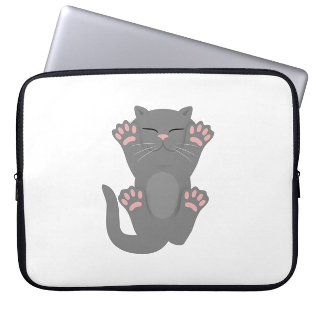 Cat Slaping Laptop Sleeve (Voorkant)