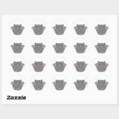 Cat Slaping Ronde Sticker (Vel)
