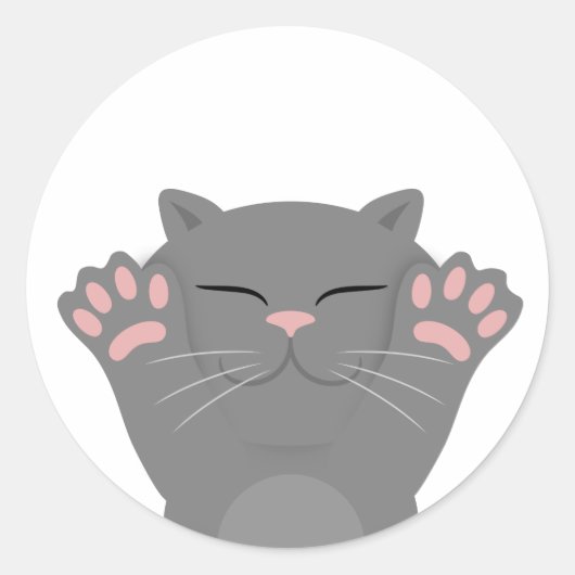 Cat Slaping Ronde Sticker (Voorkant)
