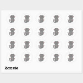 Cat Slaping Ronde Sticker (Vel)