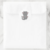 Cat Slaping Ronde Sticker (Tas)