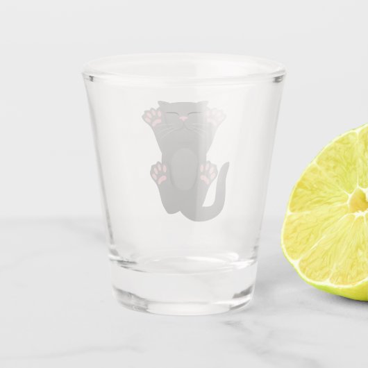 Cat Slaping Shot Glas (Achterkant)