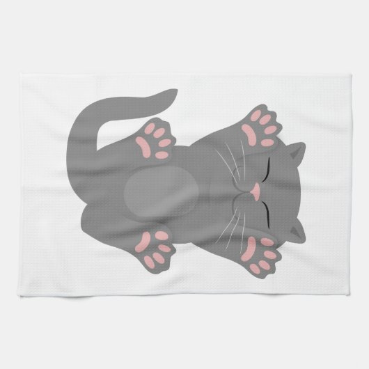 Cat Slaping Theedoek (Horizontaal)