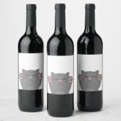 Cat Slaping Wijn Etiket (Flessen)