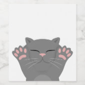 Cat Slaping Wijn Etiket (Enkel label)