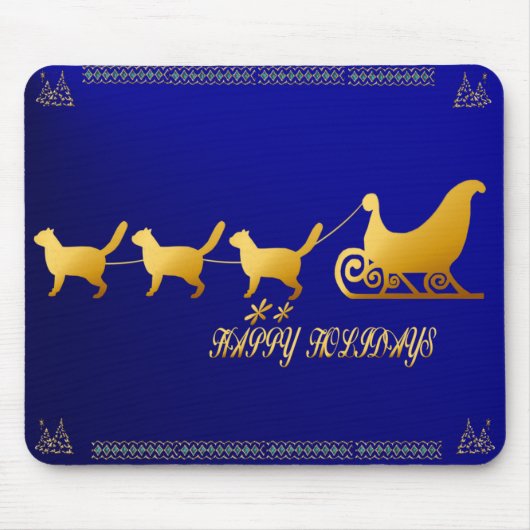 Cat Sled mousepad Muismat (Voorkant)