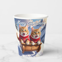 Cat Sled Ride Kerstmis