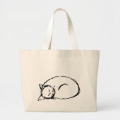cat sleeping grote tote bag (Voorkant)
