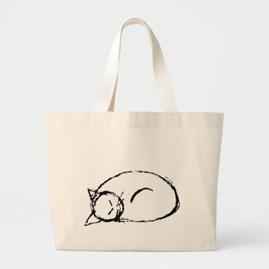 cat sleeping grote tote bag (Voorkant)