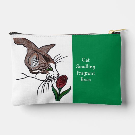 Cat Smelling Fragrant Rose  Etui (Achterkant)