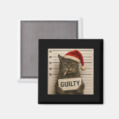 Cat Smoking Cigarette Christmas Funny Meme Cat Magneet (Voorkant / Achterkant)