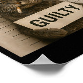 Cat Smoking Cigarette Christmas Funny Meme Cat  Poster (Hoek)