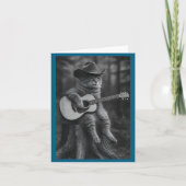 Cat Smoking Cigarette Racoon Ossum Funny Meme Cowb Kaart (Voorkant)