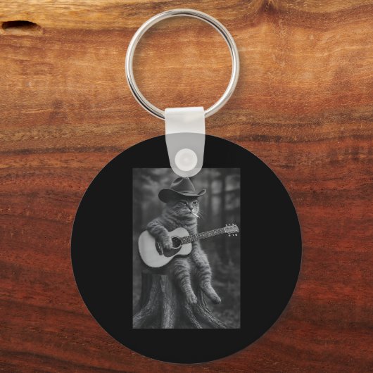 Cat Smoking Cigarette Racoon Ossum Funny Meme Cowb Sleutelhanger (Voorkant)